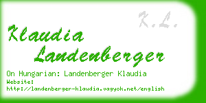 klaudia landenberger business card